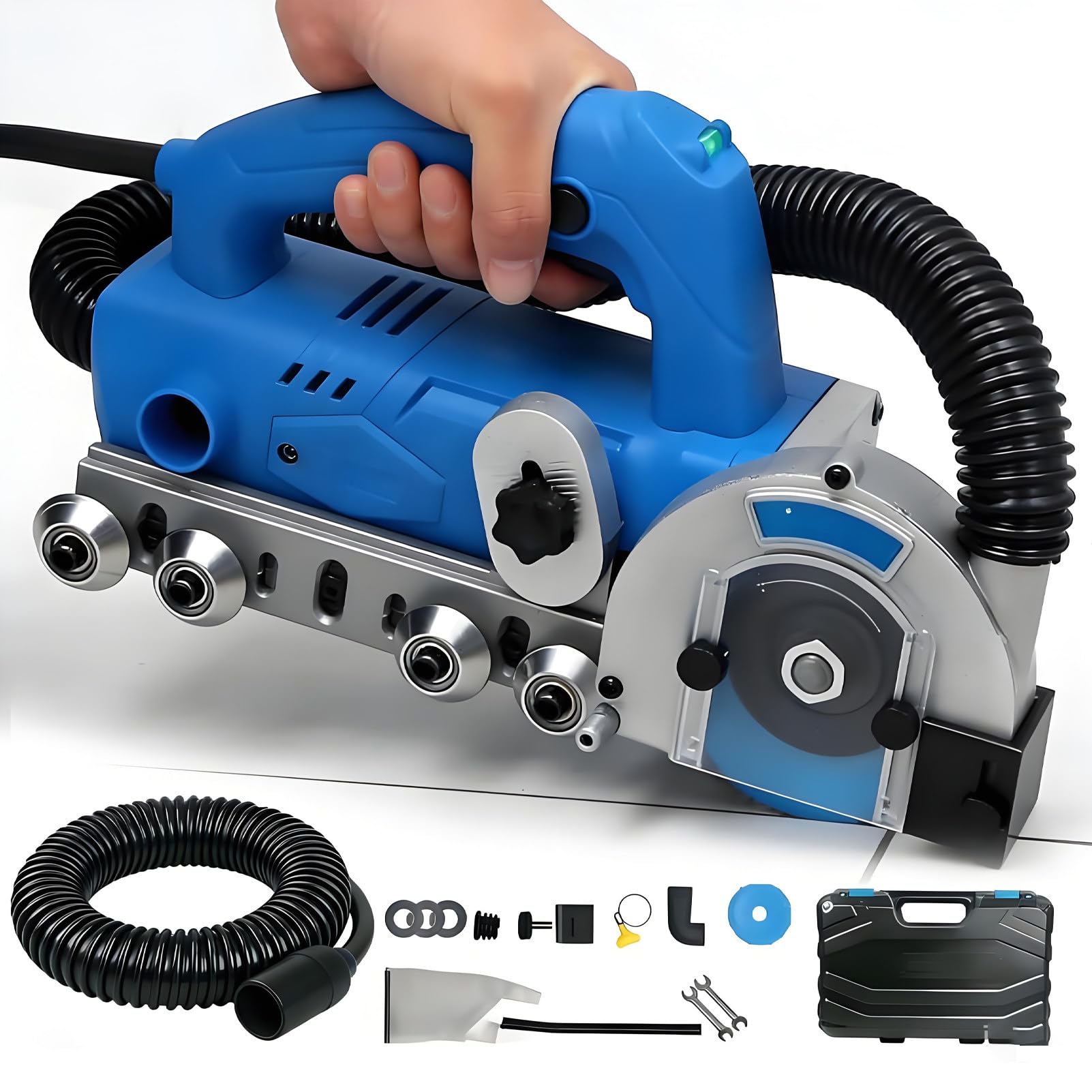 Máquina eléctrica automática de eliminación de lechada con Rebote,1200 W,9000 RPM,con Cuchilla de Corte de Diamante para una rejuntación de Azulejos y Limpieza de Huecos Segura Sawblade*1