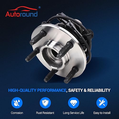 Miniatura 5 de Autoround 515003 (4x4) Cojinete de rueda delantera y reemplazo del conjunto de cubo para Ford Explorer, Ranger, Mercury Mountaineer, Mazda B3000,