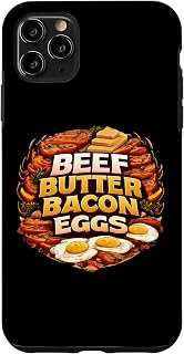 Beef Butter Bacon Eggs Carnivore Diet Keto Ketogenic Fan Case for iPhone 11 Pro Max
