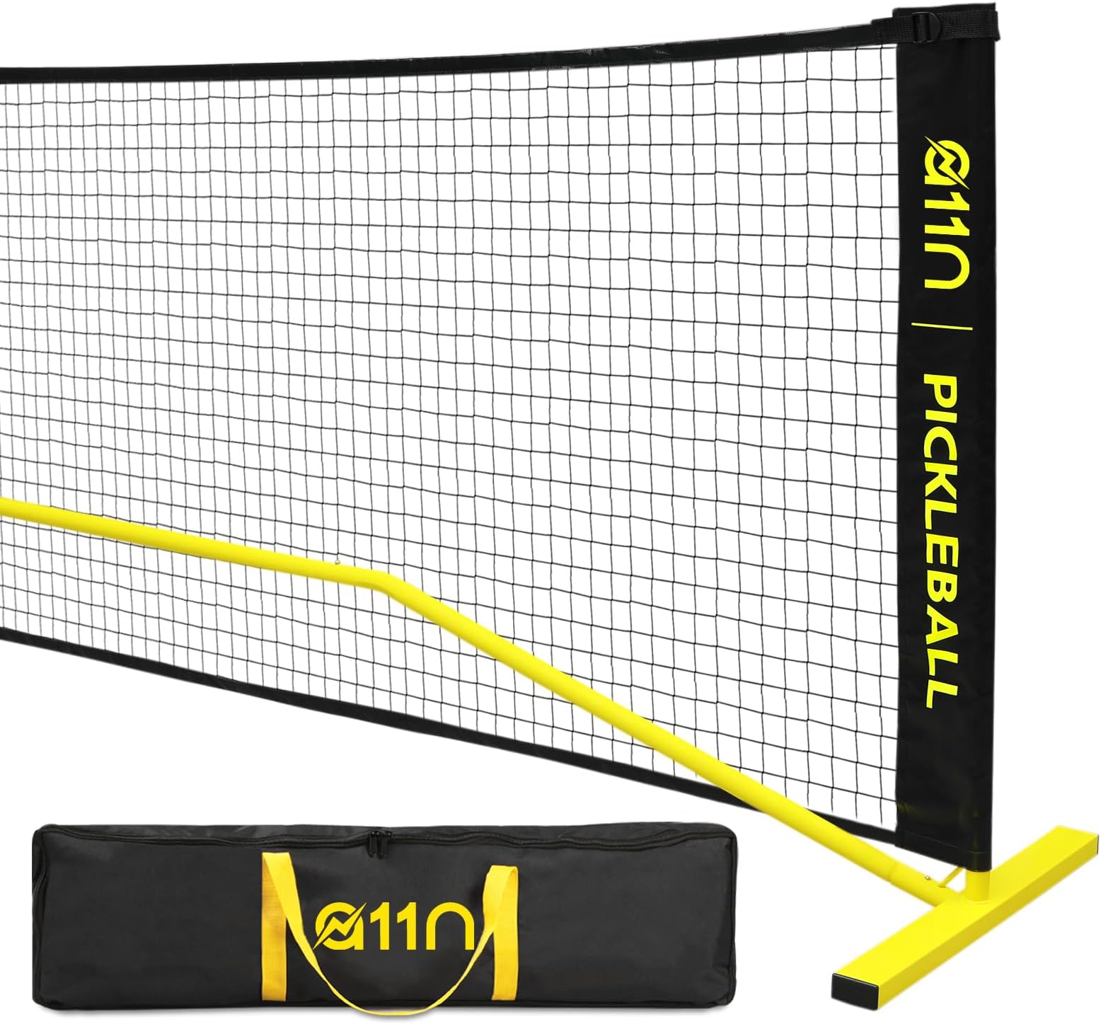 A11N SPORTS Designed for All Weather Conditions with Steady Metal Frame and Strong PE Net, Regulation Size Net with Carrying Bag- 22’ Wide x 36” Tall, Indoor/Outdoor Use