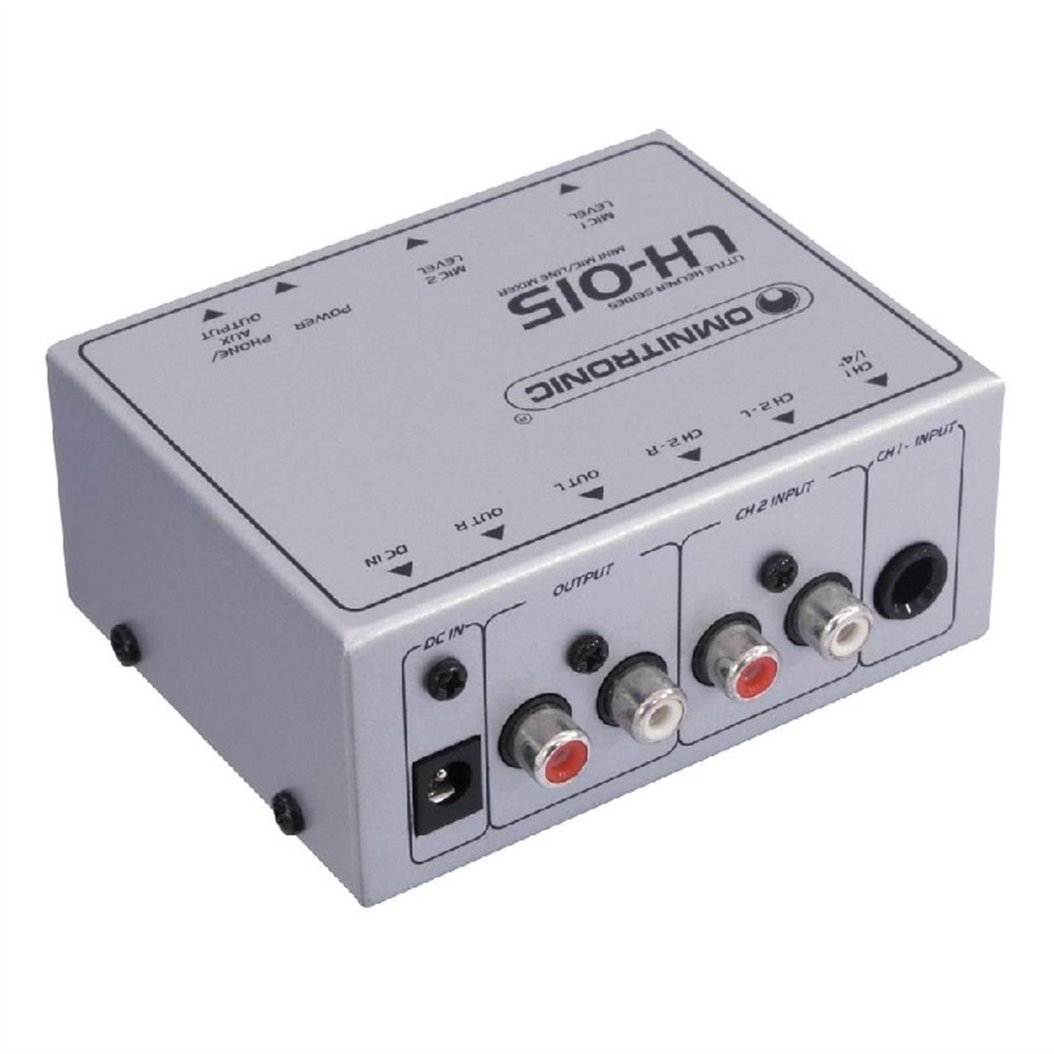 OMNITRONIC LH-015 2-Kanal Mic-Line-Mixer | 2-Kanal-Mikrofon-Line-Mixer im Miniaturformat