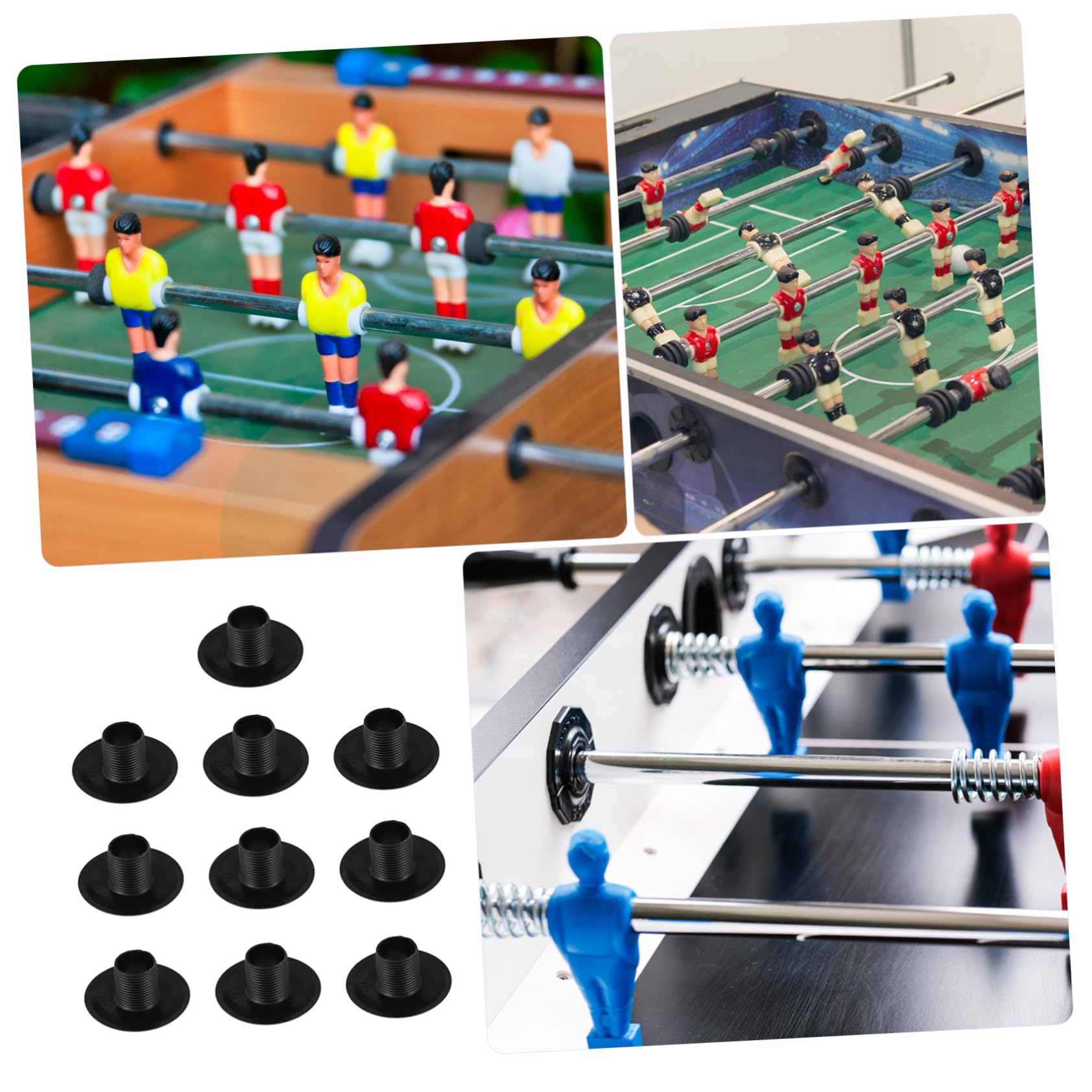 BESPORTBLE 20pezzi Boccole Per Biliardino Accessori Professionali Per Giochi Da Tavolo Facile Installazione e Utilizzo Compatibile Con Vari Modelli Di Calcio Balilla