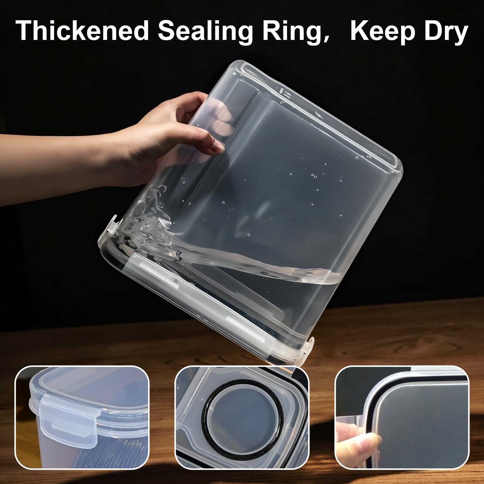 3D-Drucker Filament Aufbewahrungsbox, 4er-Pack Trockenbox mit wiederverwendbarem Silica Gel Trockenmittel für 1KG PLA ABS PETG Filamentspulen, Schützt vor Feuchtigkeit