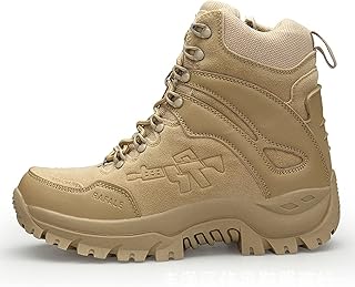 Botas para el Desierto para Hombres, Zapatos de Entrenamiento de Combate con Suela de Goma Transpirable de Doble Cara para otoño e Invierno, para Botas Militares de Senderismo al Aire Libre