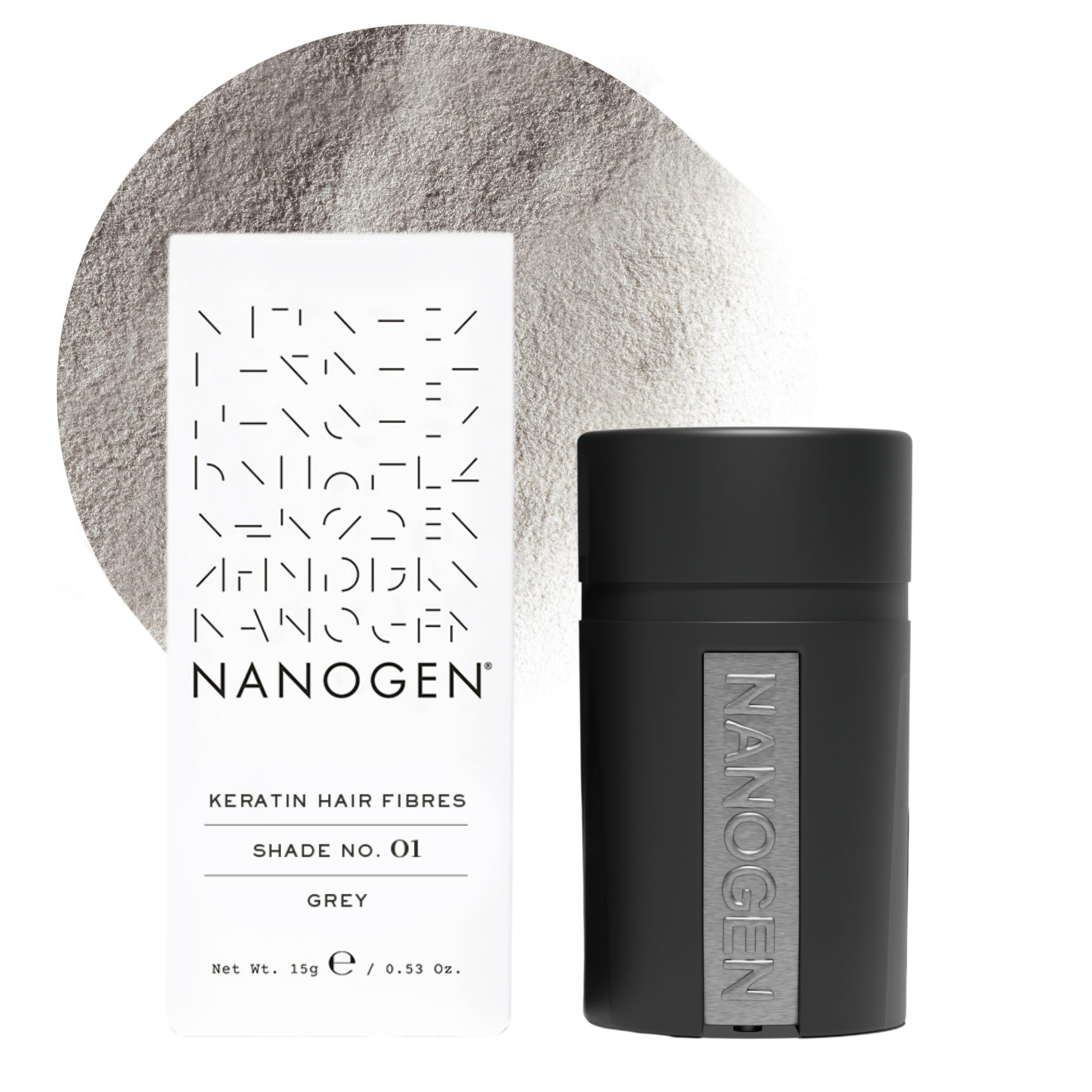 Nanogen Hair Fibres, 15 g, Grey