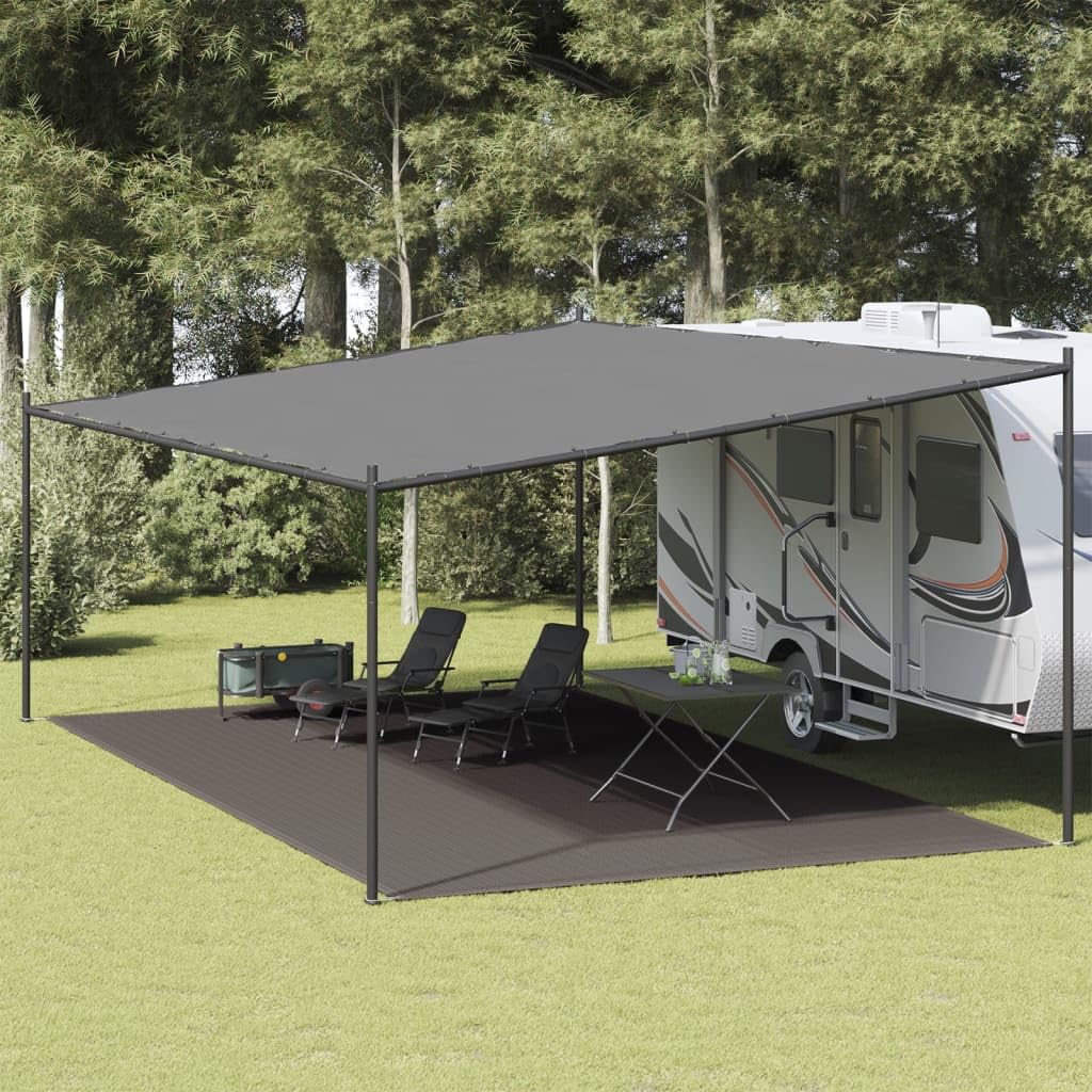 vidaXL Wykładzina do namiotu, 400x800 cm, antracytowa, HDPE