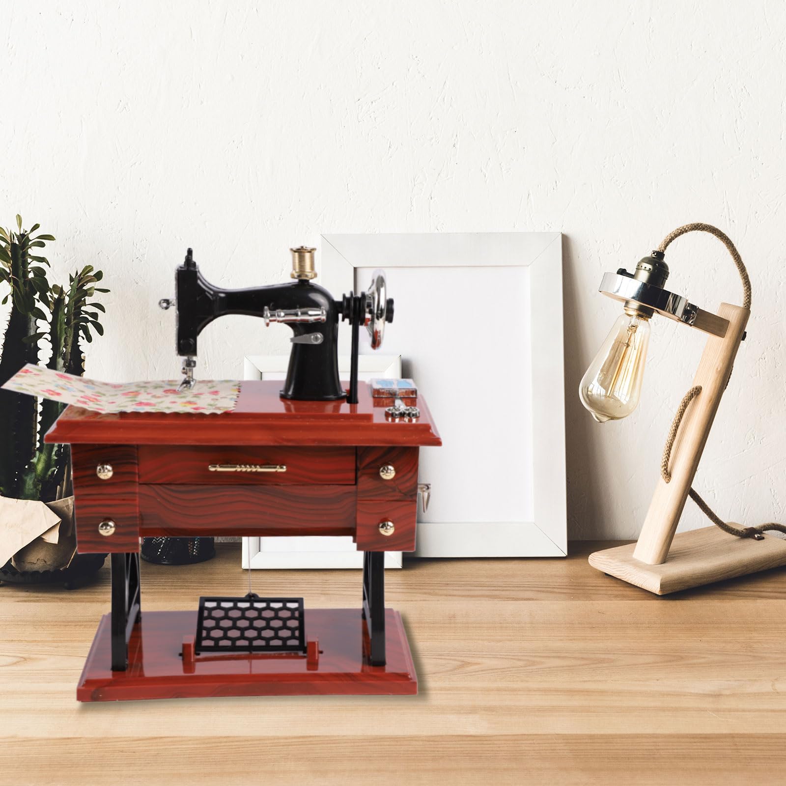 Amazon.co.jp: ミシンの置物、ヴィンテージミニオルゴール、レトロで