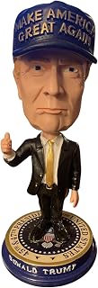 DC Souvenirs Trump Presidential Bobblehead with Red MAGA Hat - President Trump Wearing MAGA Hat and Thumbs Up Pose, Political Gift for Trump 2024 Supporters, 7 inch
