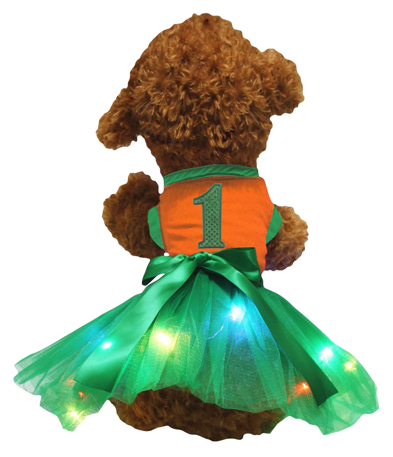 Robe à paillettes pour chien pour sécuriser les promenades de nuit avec LED XL