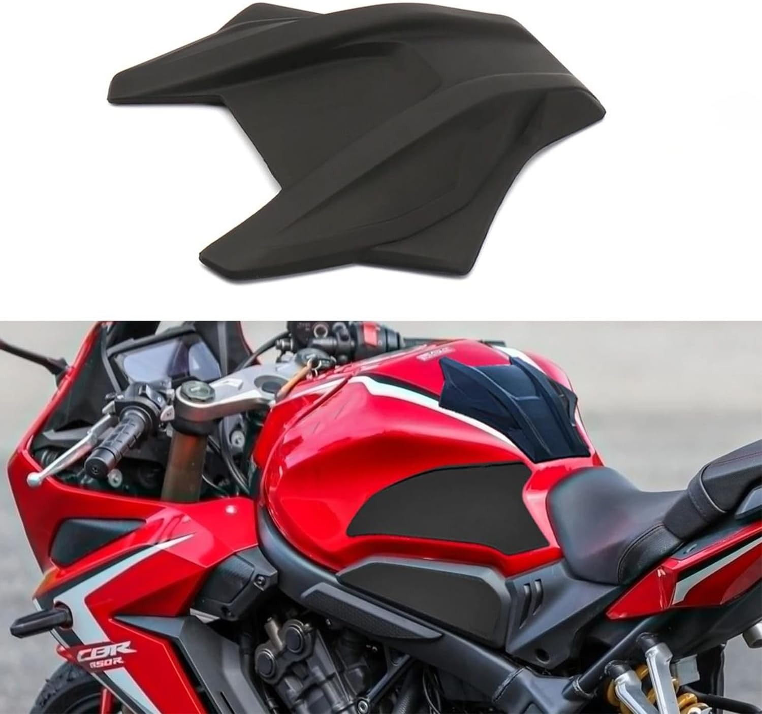 New Side Tank Pads Sticker Compatible with CB650R CBR650R CB CBR 650 R 650R 2019-2023 Motorcycle Accessories Anti-Slip Side Middle Fuel Oil Tank Pad Protector Decals Sticker Pads (Middle)