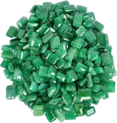 GEMHUB Piedras preciosas sueltas para la fabricación de joyas 350.00 quilates en forma de esmeralda verde esmeralda 20 piezas de piedras preciosas