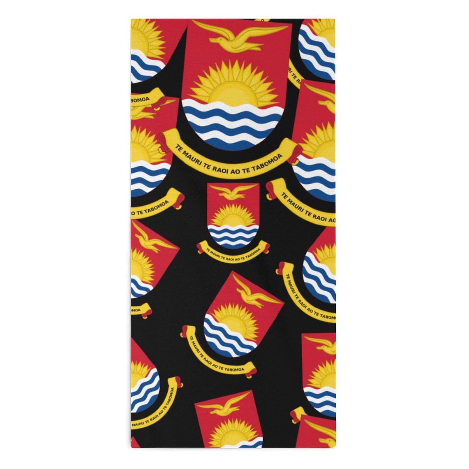 NCLQVJXZKHW Coat of Arms of Kiribati Hand Towels Soft Face Towel Gym Bathroom Travel Hotel 13"x28"