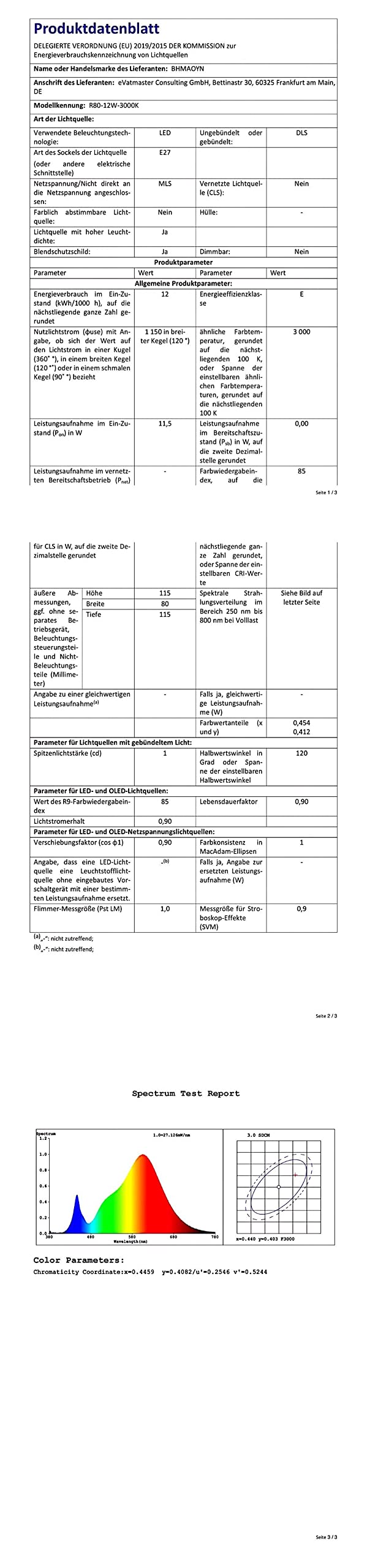 LED-Reflektor R80 E27 12W Warmweiß 3000K,1100LM mit 110° Abstrahlwinkel,Ersatz Halogenstrahler E27 100W,AC 230V,R80 LED Reflektorlampen für Deckenstrahler,Nicht Dimmbar,6er-Set