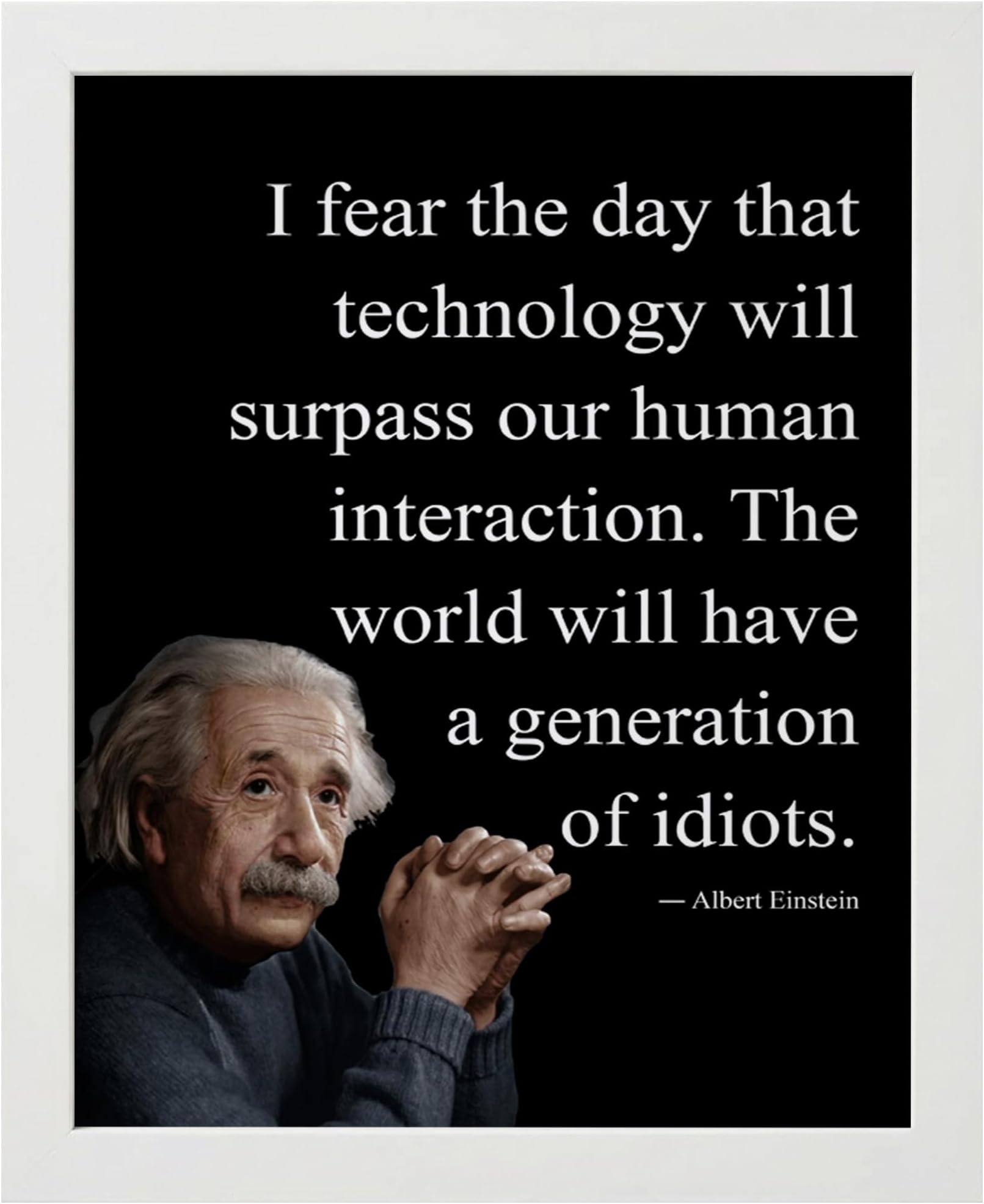 AMERICAN LUXURY GIFTS Albert Einstein Inspirational Quotes Wall Art Print - Philosophical Decor for School, Office, Library & Study Room - Unframed Wall Art Poster (Unframed, 8 x 10 inches)