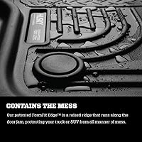 Vista 10 de Husky Liners - Tapete para piso de auto, delanteros y traseros. Serie Weatherbeater, L, Negro