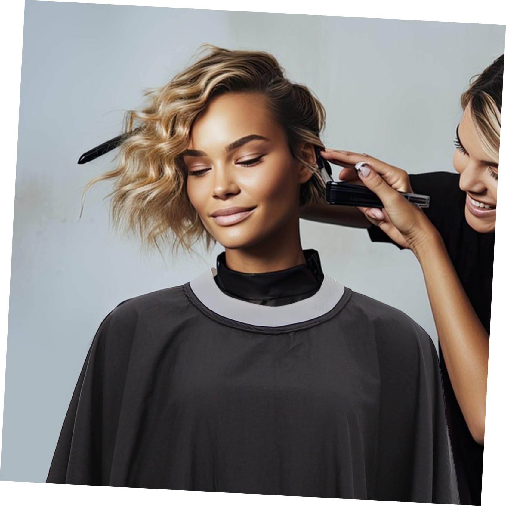 Friseurumhang Damenfrisurumhang Stofffrisurumhang Friseurzubehör für Erwachsene zum Haare Schneiden und Färben Leicht und Platzsparend