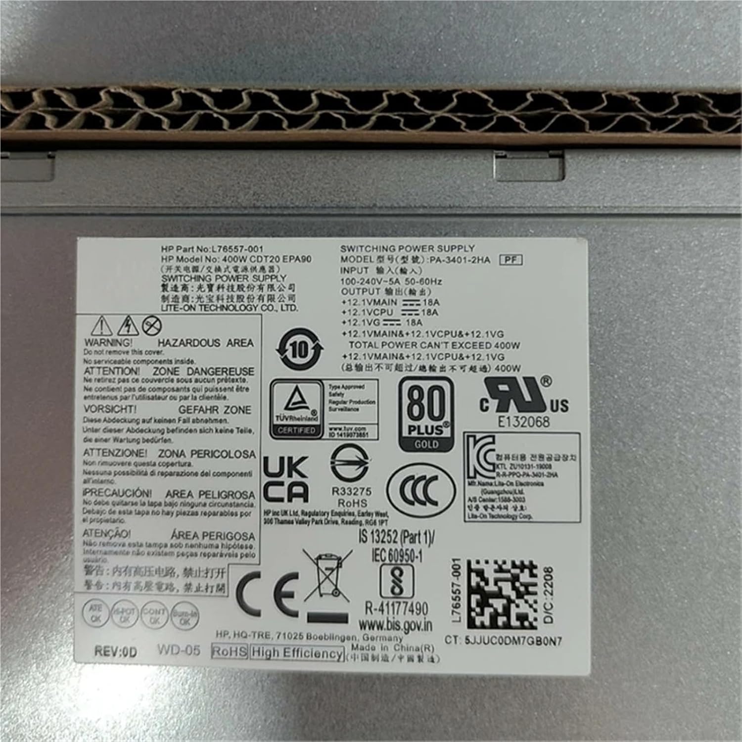 L76557-001 942332-001 400W PSU for 280 288 285 480 600 680 800 G3 G4 Power Supply