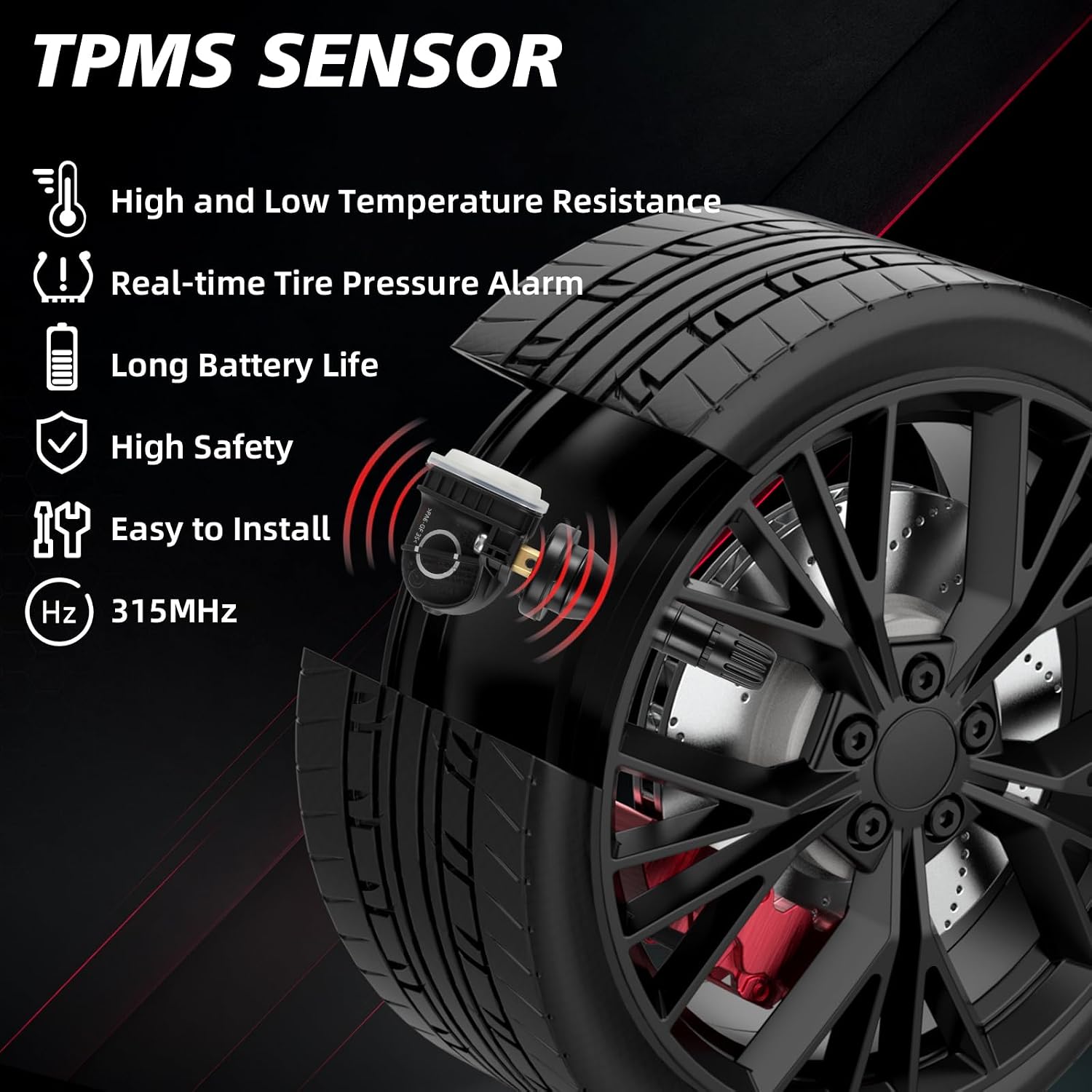 315MHz TPMS Sensor Pre-Programmed 4PCS F2GZ1A189A