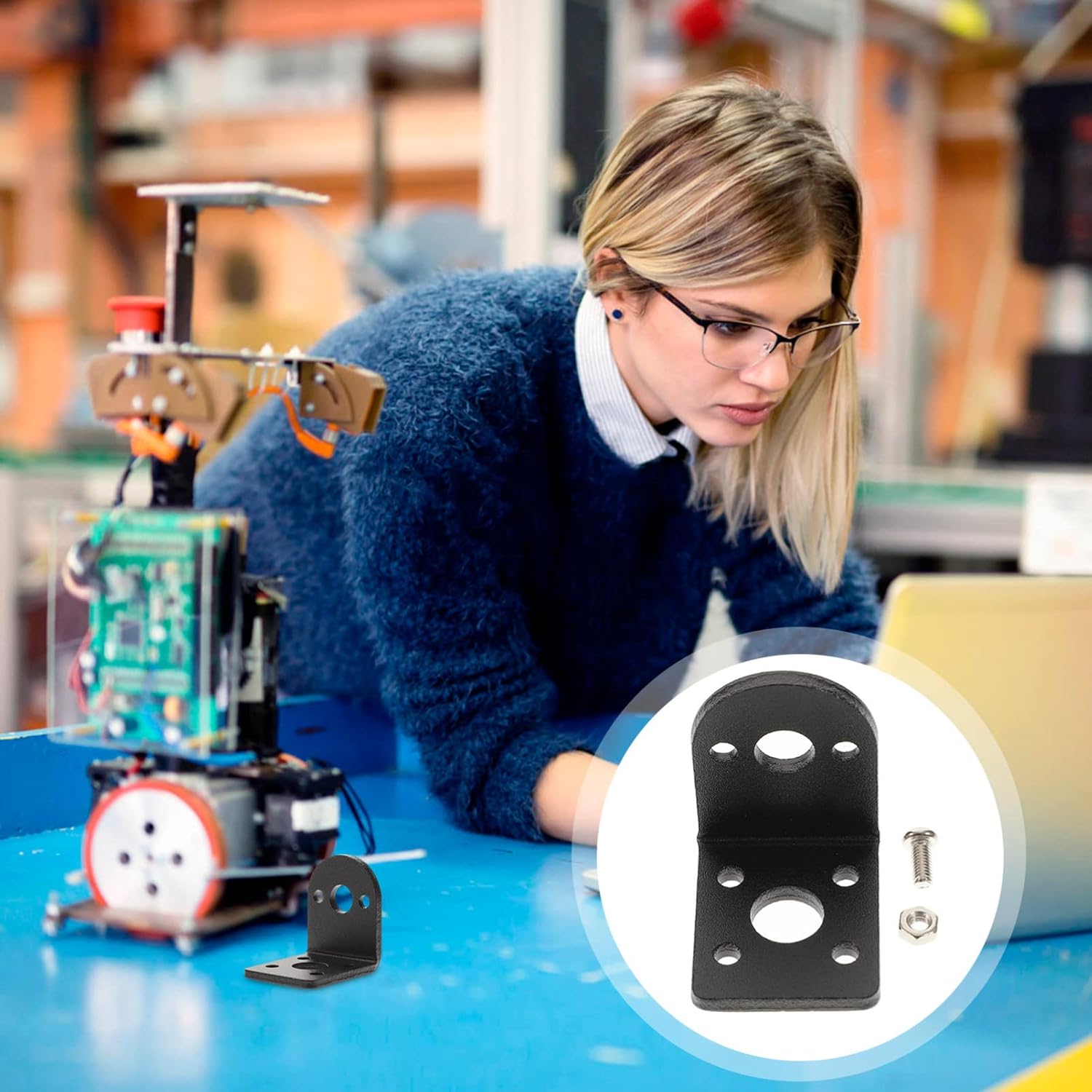 Tofficu Switch Bot Switch Bot Electric Motor 1 Set of Gear Motor Mounting Bracket Motor Bracket Base Motor L Shaped Bracket for Motor Engine Mount Electric Motor Electric Motor : Tools & Home Improvement