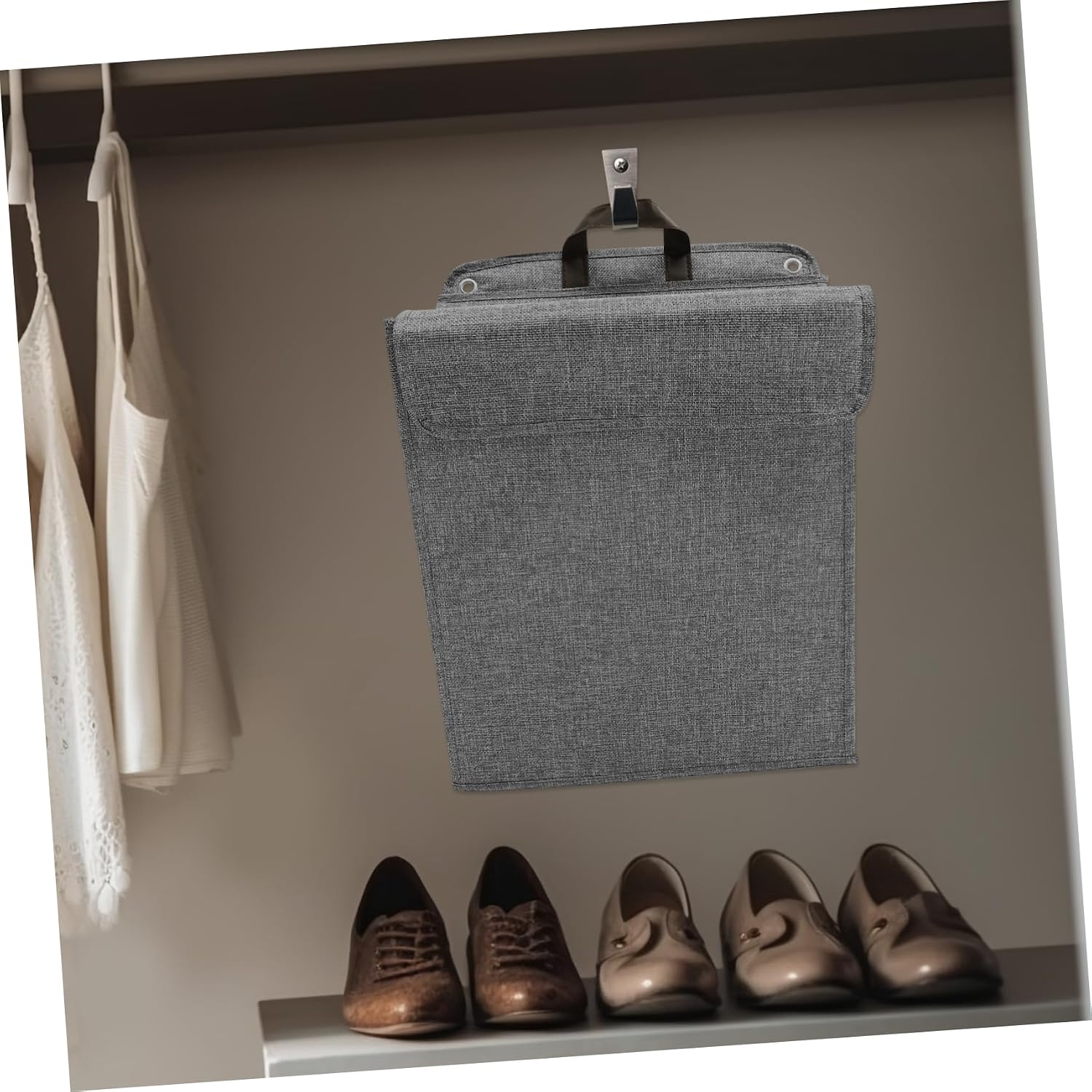 Large Collapsible Laundry Basket with Lid Multi Functional Wall Hamper for Clothes Storage Spacious Interior for Bathroom Bedroom and Laundry Room