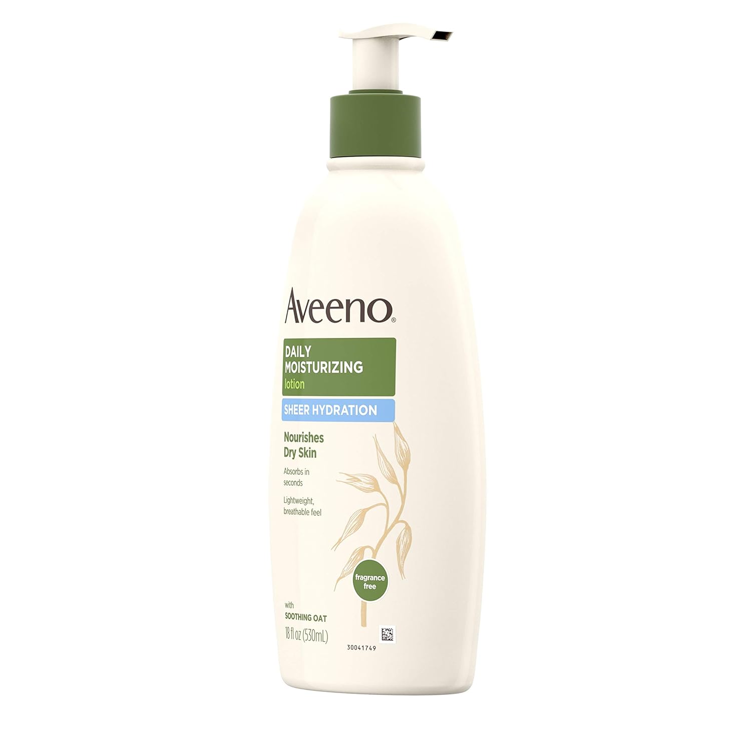 Aveeno Sheer Hydration Daily Moisturizing Lotion for Dry Skin with Soothing Oat, Lightweight, Fast-Absorbing & Fragrance-Free Intense Body Moisturizer, 18 fl. oz: Beauty