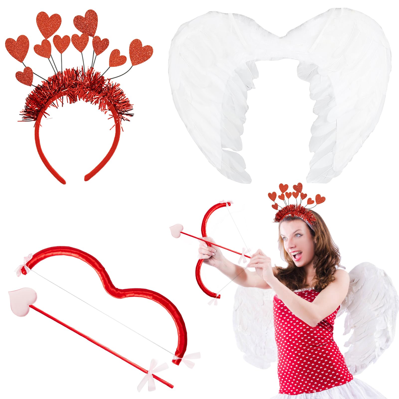 Aile Ange Ulikey Déguisement De Cupidon Femme, Costume D'ange Eros Pour  Adultes, Tutu, Flèche Et D'arc Cupidon, Ailes D'ange Pour Carnaval  Saint-Valentin Cosplay Fête à Thème (Corset Tutu, S Deguisement Saint  Valentin, image size:1601x1601