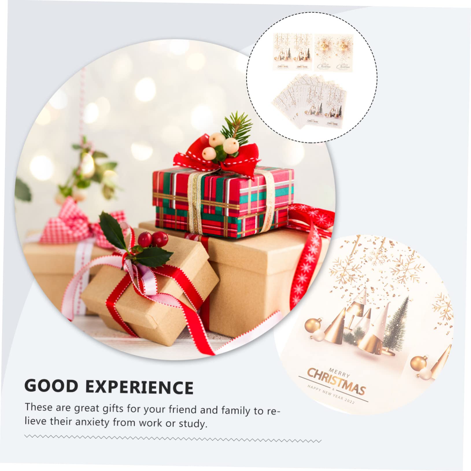 Tofficu 150pezzi Adesivi Decorativi Natalizi Per Scatole Confezione Etichette Rettangolari Per Imballaggi e Regali Per Festività e Decorazioni Di Natale