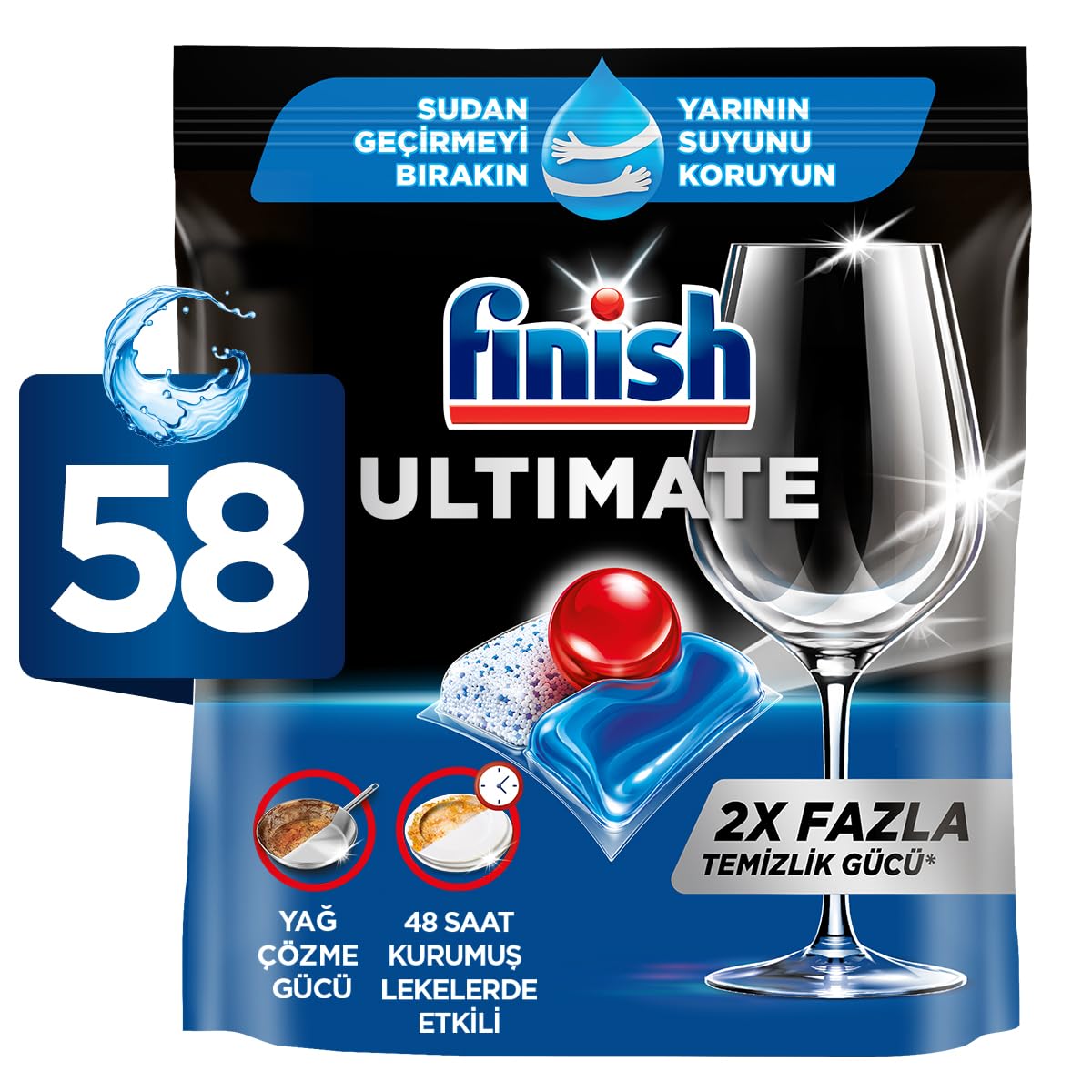 Finish Ultimate 58 Kapsül Bulaşık Makinesi Deterjanı Tableti…