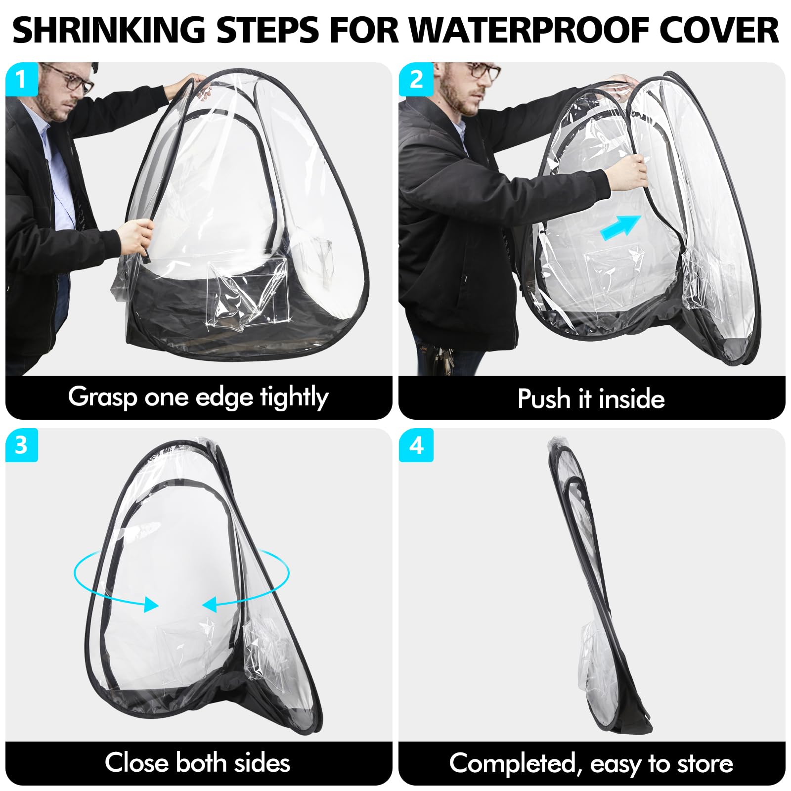 Copertura antipioggia professionale per teste mobili, accessorio di protezione per l'illuminazione del palco impermeabile e antipolvere, copertura antipioggia trasparente da terra, confezione da 2