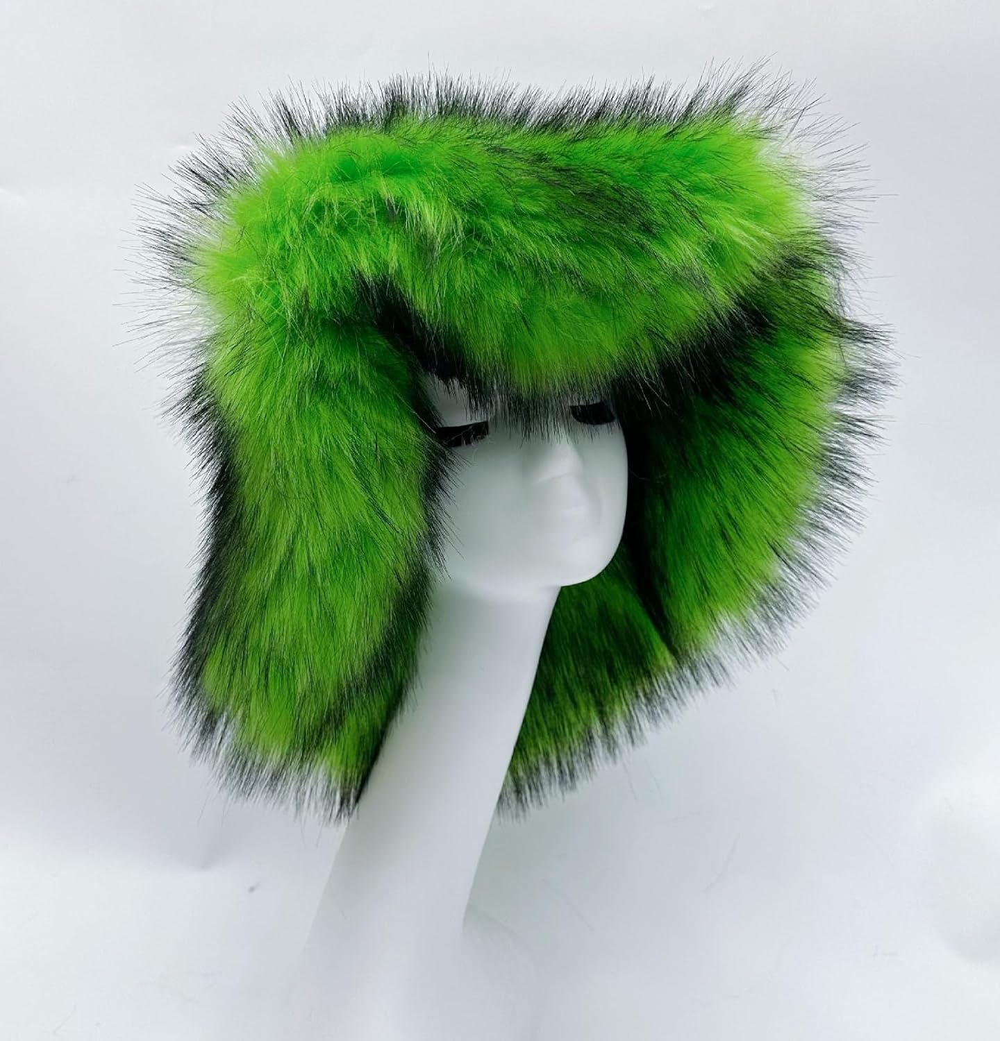 Women's Furry Bucket Hat Winter Faux Fur Plush Hats Warm Fisherman Cap Fluffy Wide Brim Bucket Hats Cloche Hat Outdoor