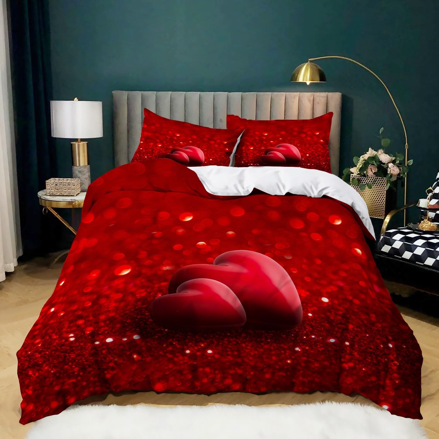 Parure de lit rouge 240x260 pour transformer votre chambre en un cocon romantique