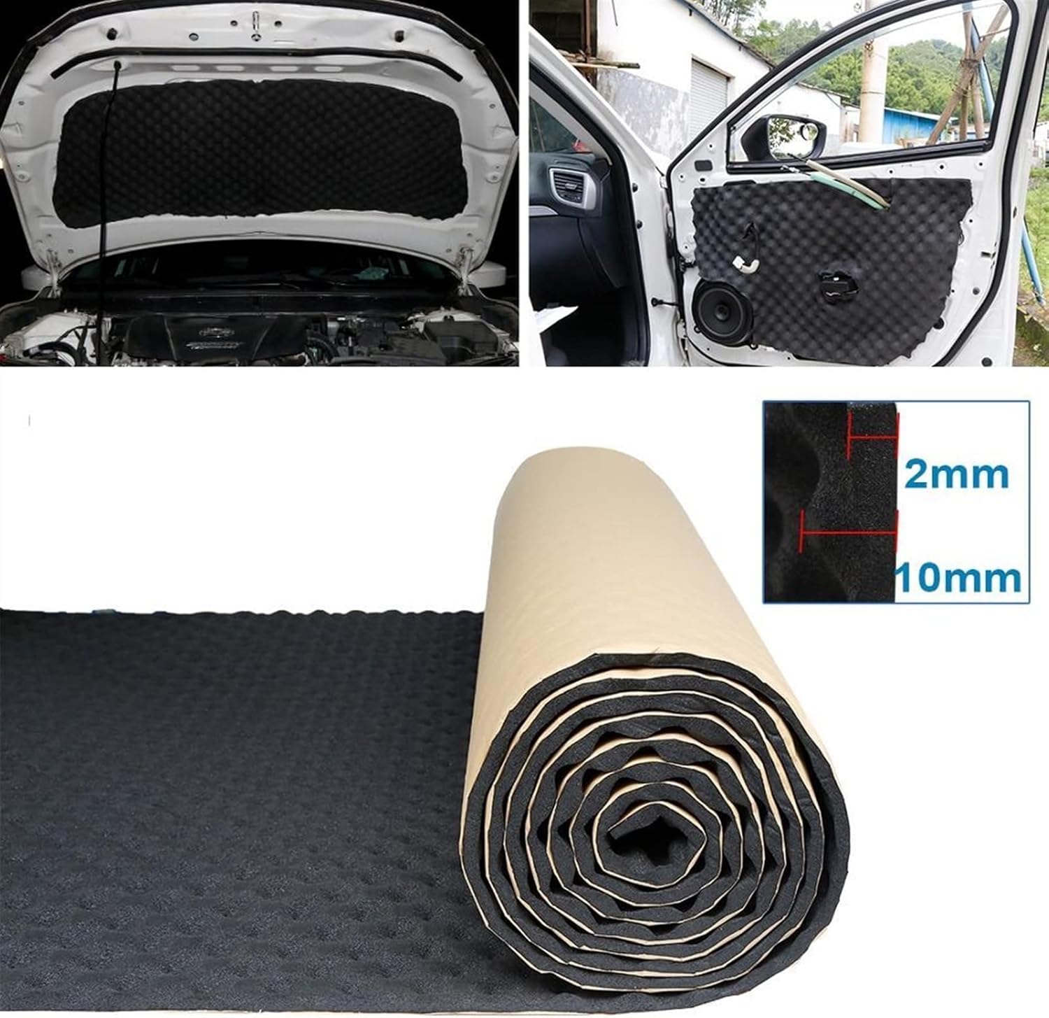 感謝価格 車用断熱マット 遮音防音材料 断熱マット 8 Size Studio Sound音響吸収カーの耐熱波泡の退屈な車の防音綿の断熱材 Color Name 500cmx50cm 27sqft Marcielyons Com