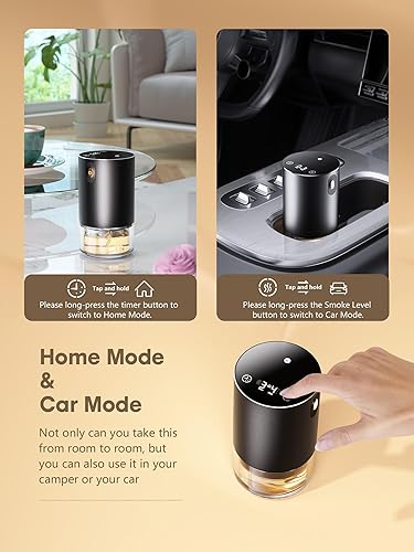 Miniatura 3 de Difusor de aceite esencial sin agua Difusor de aroma recargable para el hogar y el coche, difusor portátil sin agua con modo hogarcoche, 4 niveles