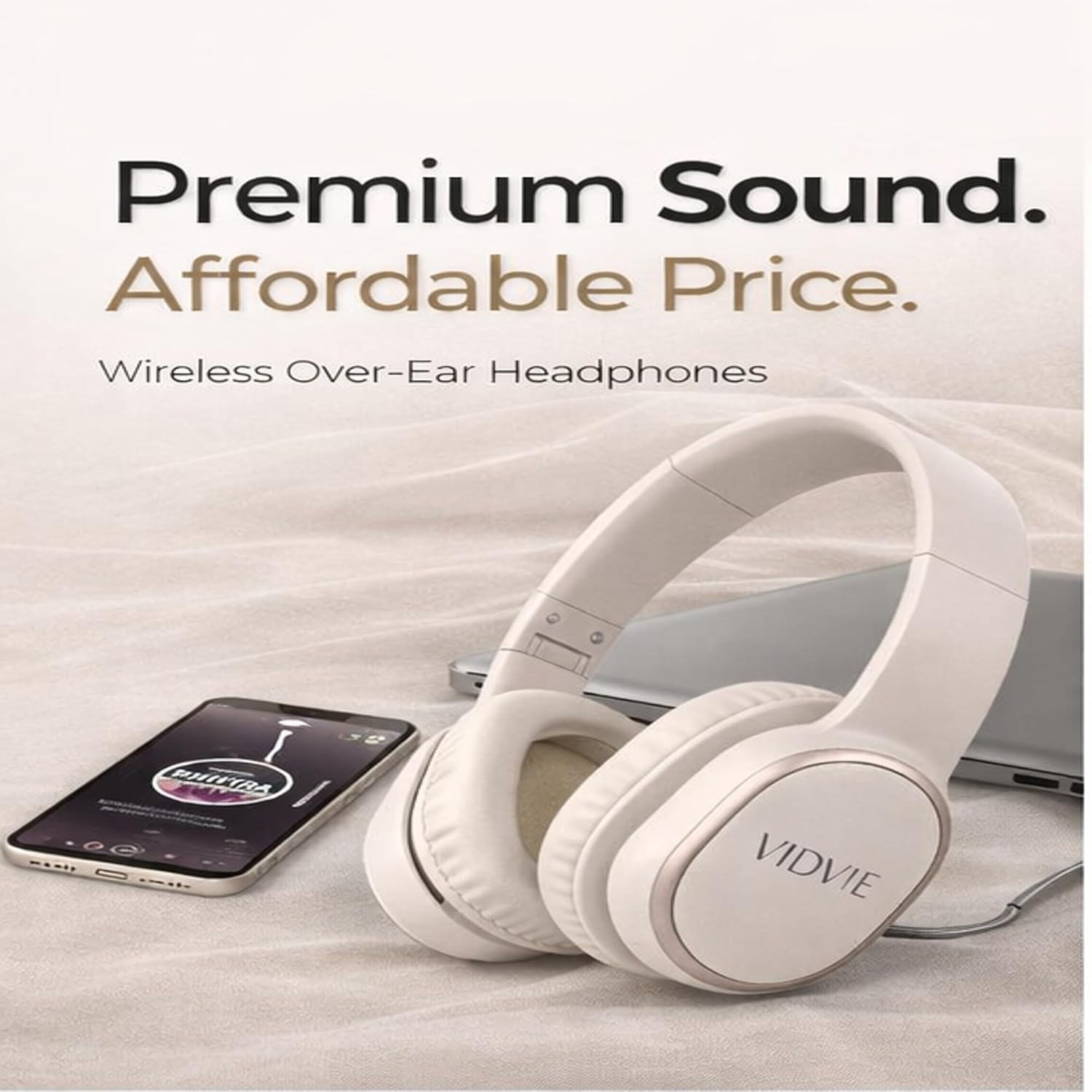 Wireless Over-Ear Headphones Bluetooth, Noise Cancelling, 24H Playtime, Deep Bass, Comfortable Foldable Headphones with Mic for iPhone & Android BBH2111