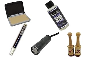 UV Blacklight Reactive Invisible Blue Ink Hand Stamping Document Marking Variety Kit