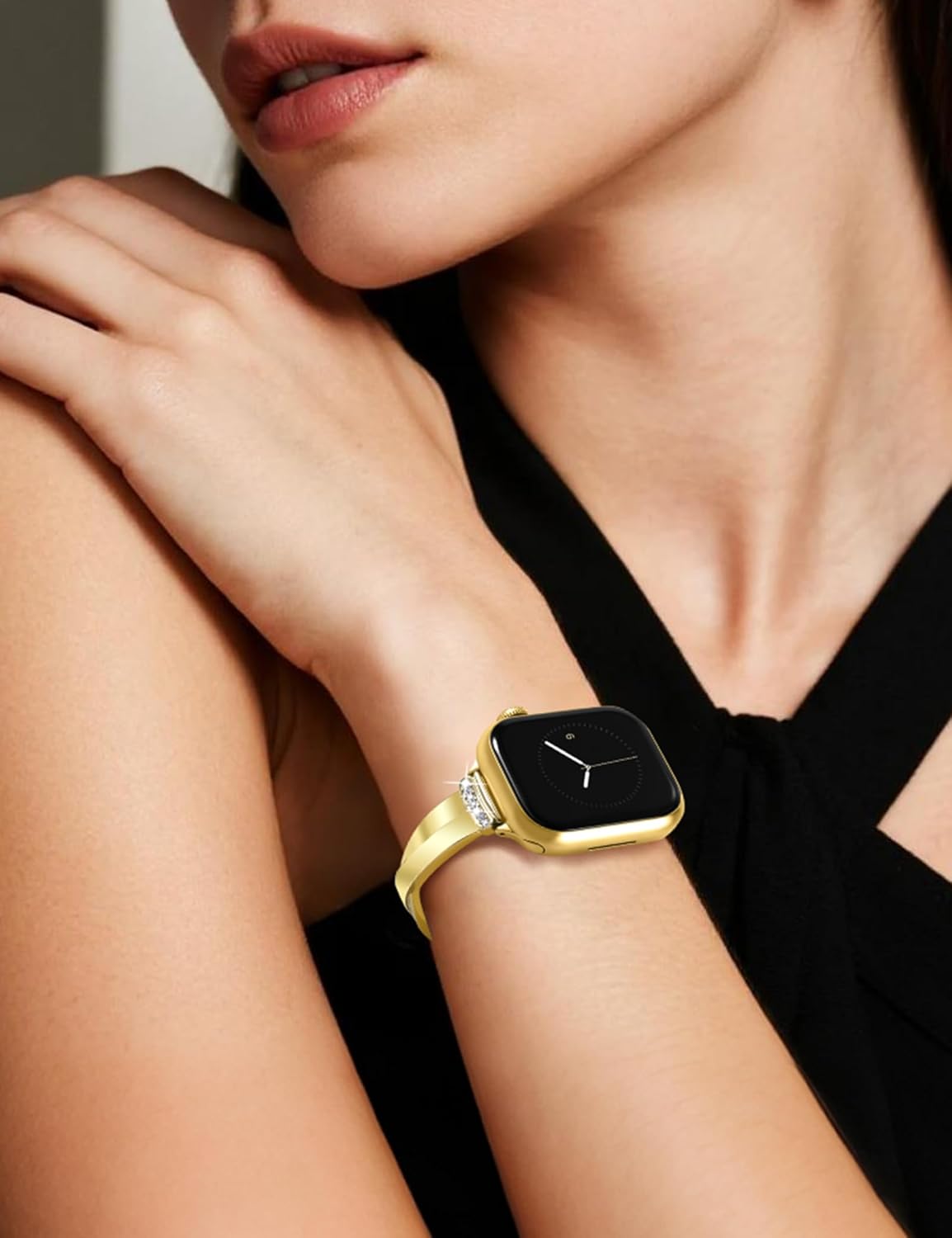 Designer Slim Watch Bands for Women Compatible with Apple Watch 38/40/41/42/44/45/46/49mm Dainty Dressy Cute Bracelet Metal Chain Straps for iWatch Series 11/10/9/8/7/6/5/4/3/2/1/SE/Ultra - Image 7