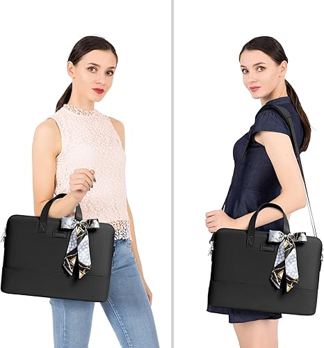Miniatura 5 de MOSISO Bolsa para laptop para mujer, bolsa de computadora de 13.3 pulgadas compatible con MacBook, HP, Dell, Lenovo, Asus, Razer Notebook, bolsa de