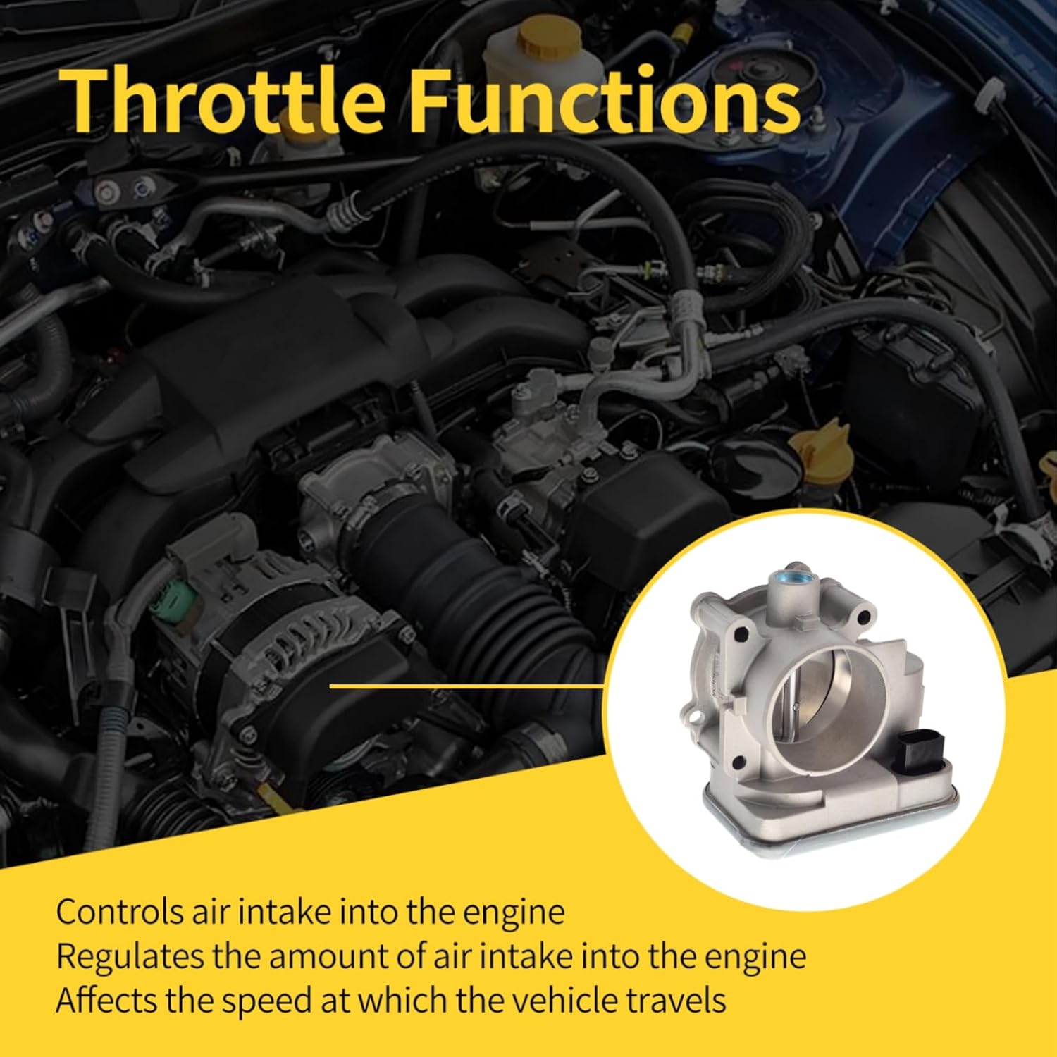 Electronic Throttle Body Fit for Chevrolet Cobalt HHR Malibu 2004-2006, Pontiac G4 Pursuit 2005-2006, Saab 9-3 03-06, Saturn Ion Vue 02-07 L4 2.2L Petrol w/TPS Sensor 977-021, TB1053