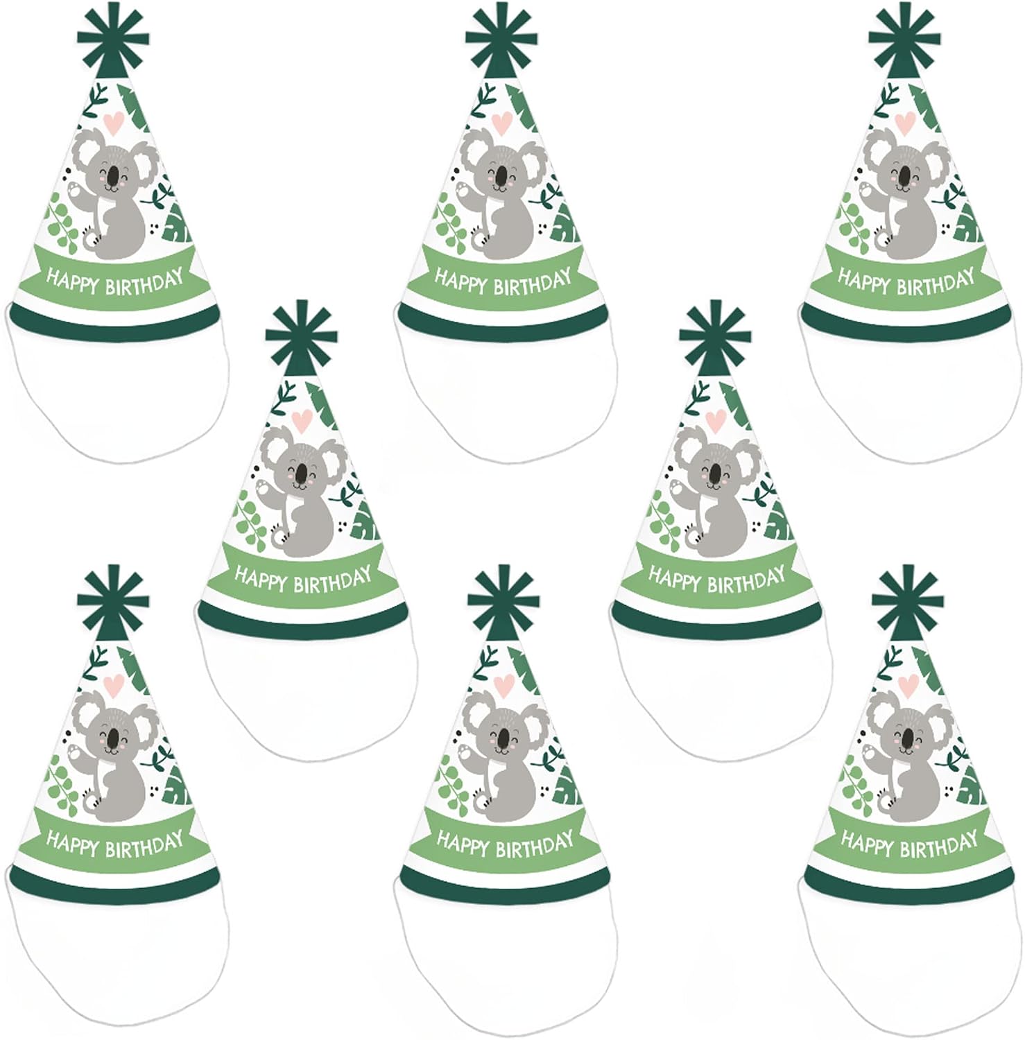 Koala Cutie - Happy Birthday Cone Hats - Set of 8 image 5