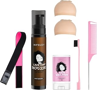 Gesponserte Anzeige – 7-teiliges Perückenwerkzeug-Set, Frauen Lace Tint Melting Hair Mousse Foam 3.4oz, Mocha Dark Brown T...