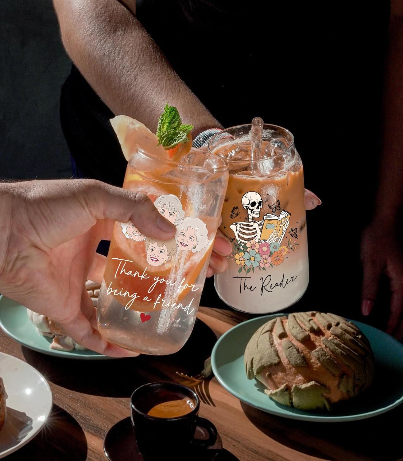 Thank you for Being a Friend,Golden Girls Merchandise Ornament Keepsake,Friend Women Thank You Gifts,Birthday Christmas Gifts for Men Golden Girls Fans,16 Oz Can Glass - Image 5