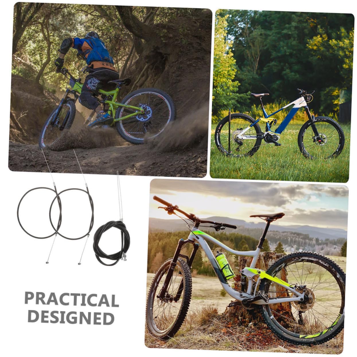 Gatuida Cables para Bicicleta de Delanteros Traseros Resistente y Duradero para Reparación Bicicletas