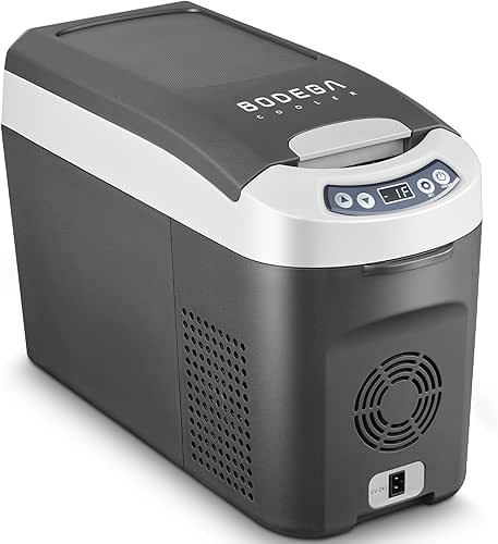 BODEGACOOLER 12 Volt Car Refrigerator, 16 Quart (15L) Small Car