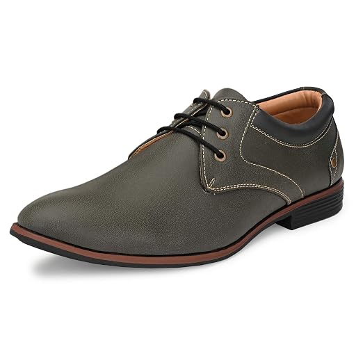 Centrino Men's Olive Formal Shoes