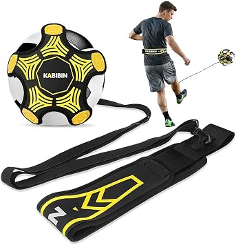 Soccer Ball/Volleyball Training Equipment, Solo Soccer Kick Trainer for Adults, Soccer Practice Aid Bungee Waist Belt