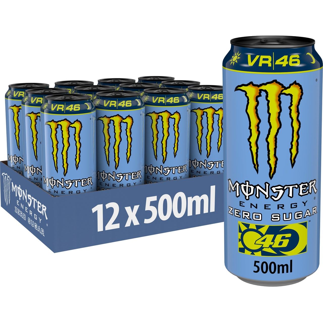 Monster Energy Energy Drink VR46 Zero Sugar 500 ml (12 Dosen)