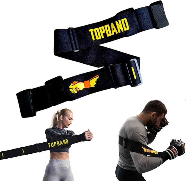 TOPBAND BOOST- Adjustable Resistance Band, Attachable, All-in-One. Full body workout for men & women, Multi-function fitness, Boxing & MMA, Strength training, Mobility&Rehabilitation. Portable.