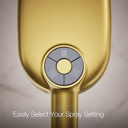 Miniatura 6 de KOHLER 26284-G-2MB Statement™ Multifunción Oblonga 1.75 gpm Ducha de mano, latón moderno cepillado vibrante