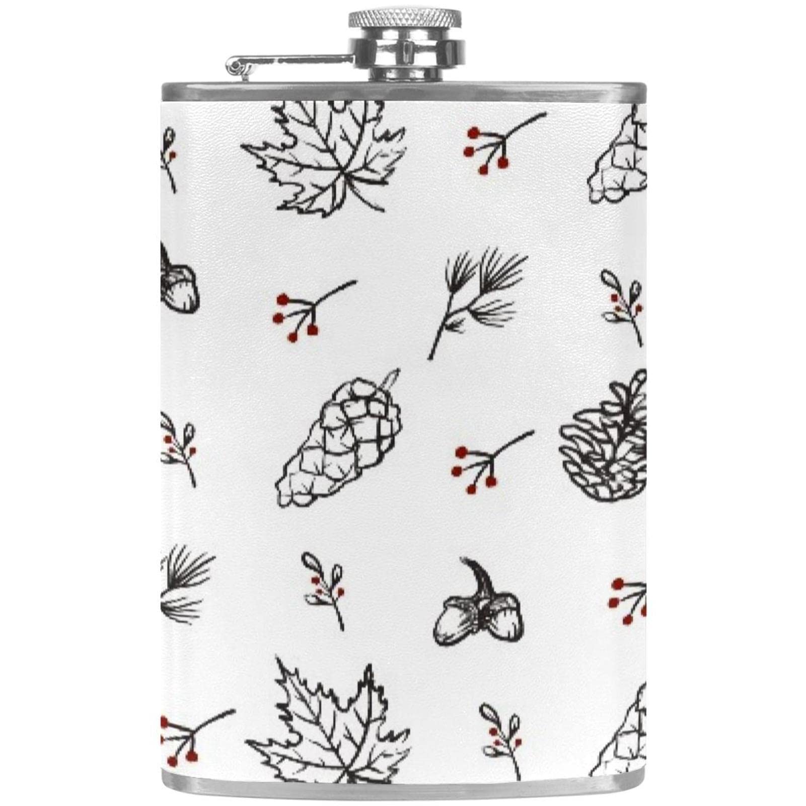 Flasque de Noël pour liqueur homme et femme avec entonnoir de poche