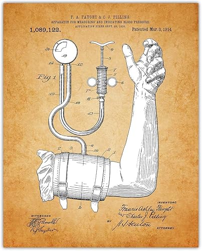 Miniatura 4 de Buzz Unplugged Vintage Medical Tools Patent Print, Set of 4, 8x10 Aesthetic Wall Posters and Unique Art Prints Picture for Bathroom, Home, Man Cave,
